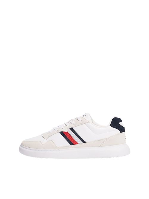 Sneaker  in pelle bianco/blu Tommy Hilfiger | FM0FM048890K6